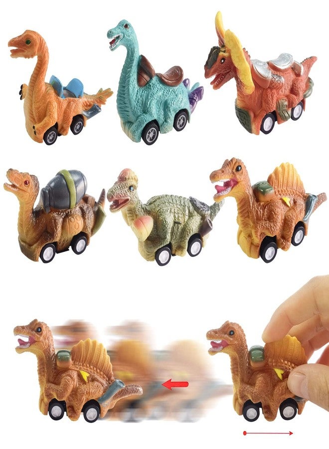 Cherislpy 6 Pack Jumbo Eggs with Dinosaur Pull Back Cars Toys Inside for Kids Boys Toddlers Easter Basket Stuffers Party Favors Easter Egg Fillers - Image 3